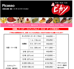 キャラクターケーキが注文できる大阪のケーキ店 キャラケーキ通販ランキング