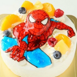 スパイダーマンのキャラクターケーキ